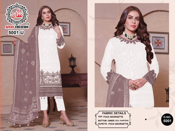 AFFAN CREATION 5001 U PAKISTANI SALWAR KAMEEZ