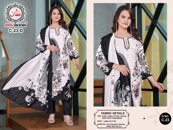 AFFAN CREATION C 23 D COTTON SALWAR SUITS ONLINE