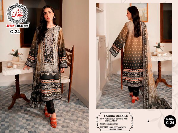 AFFAN CREATION C 24 COTTON SALWAR SUITS