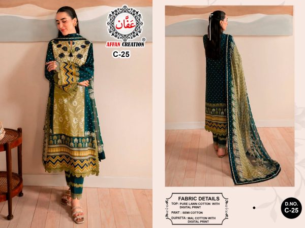 AFFAN CREATION C 25 COTTON SALWAR SUITS