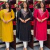 AKSHAR DESIGNER BANANA SILK EMBROIDERED KURTI