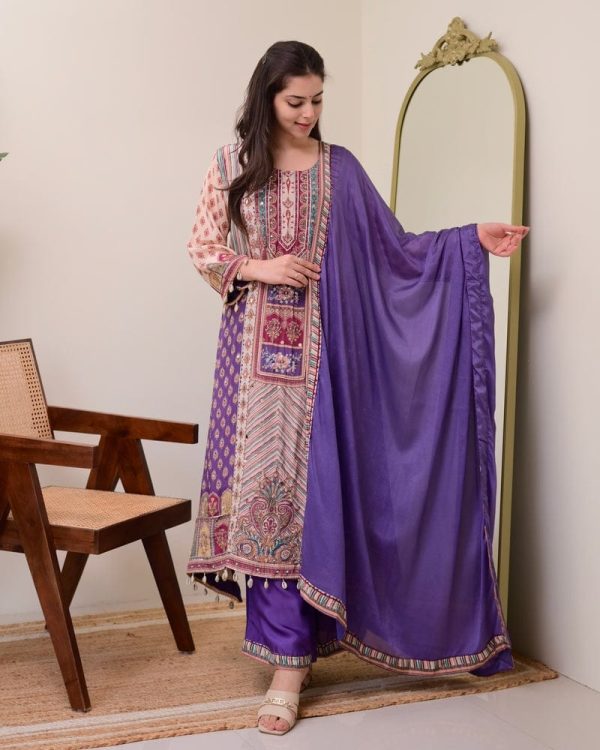 AKSHAR DESIGNER LAVENDER JASOOD ANARKALI KODI SET