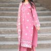 AKSHAR DESIGNER MAL CHANDERI EMBROIDERED KURTI