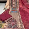 AKSHAR DESIGNER MAROON JASOOD ANARKALI KODI SET