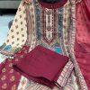 AKSHAR DESIGNER MAROON JASOOD ANARKALI KODI SET