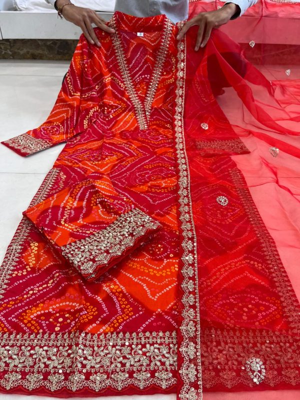 AKSHAR DESIGNER PINK SATRANGI SUITS WHOLESALE
