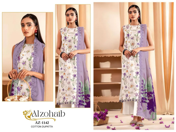 ALZOHAIB AZ 1142 COTTON PAKISTANI SUITS IN INDIA