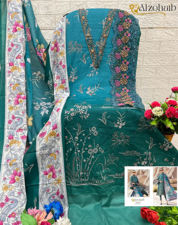 ALZOHAIB AZ 1147 COTTON PAKISTANI SALWAR SUITS