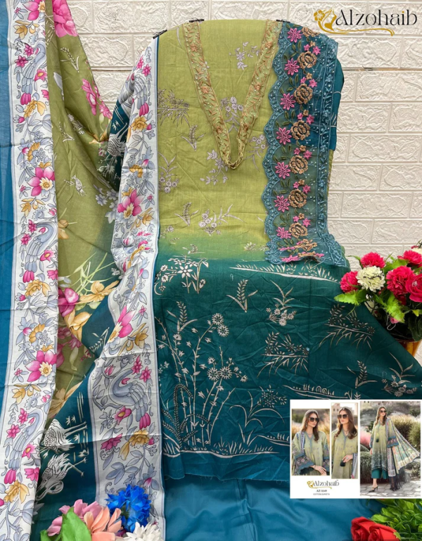 ALZOHAIB AZ 1149 COTTON PAKISTANI SALWAR SUITS