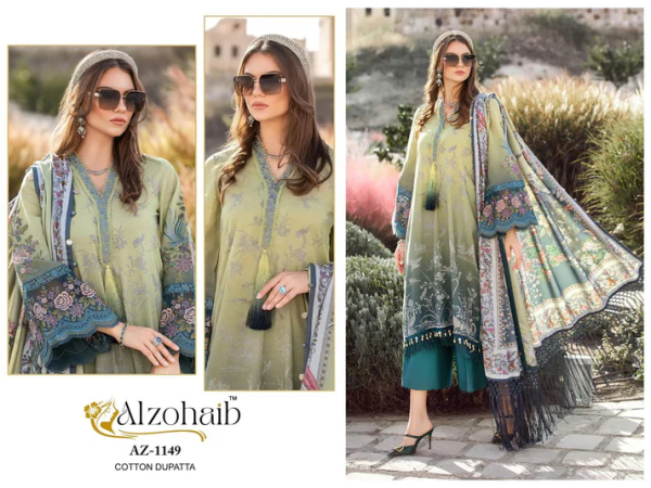 ALZOHAIB AZ 1149 COTTON PAKISTANI SALWAR SUITS