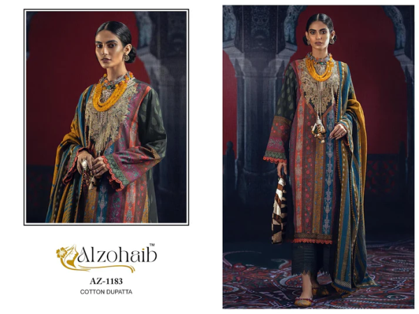 ALZOHAIB AZ 1183 COTTON PAKISTANI SALWAR SUITS