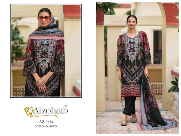ALZOHAIB AZ 1184 COTTON PAKISTANI SALWAR SUITS