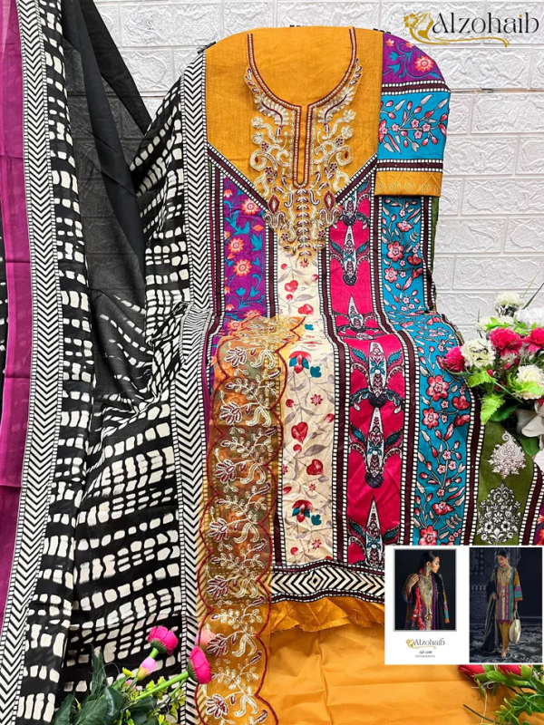 ALZOHAIB AZ 1185 COTTON PAKISTANI SALWAR SUITS