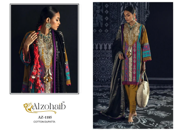 ALZOHAIB AZ 1185 COTTON PAKISTANI SALWAR SUITS