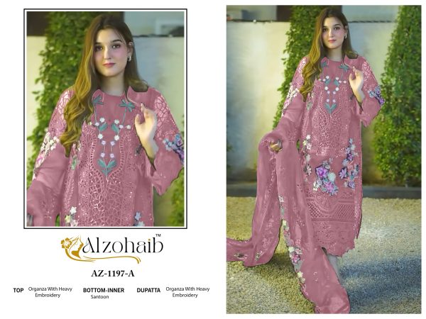 ALZOHAIB AZ 1197 A ORGANZA SALWAR KAMEEZ