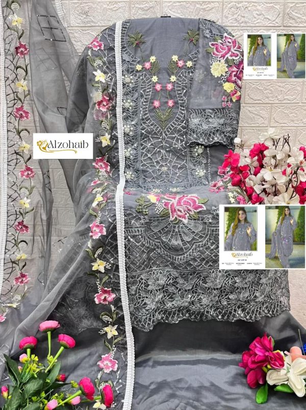 ALZOHAIB AZ 1197 B ORGANZA SALWAR KAMEEZ