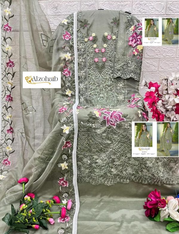 ALZOHAIB AZ 1197 C ORGANZA SALWAR KAMEEZ
