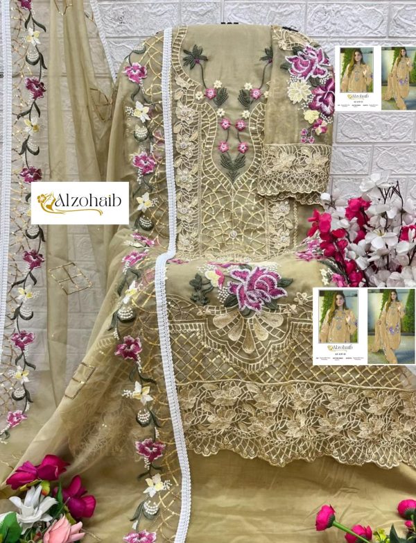 ALZOHAIB AZ 1197 D ORGANZA SALWAR KAMEEZ