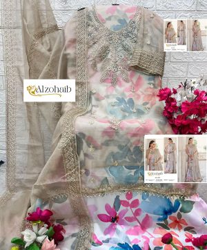ALZOHAIB AZ 1198 ORGANZA PAKISTANI SUITS
