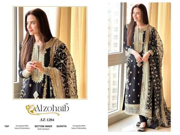 ALZOHAIB AZ 1204 GEORGETTE PAKISTANI SUITS