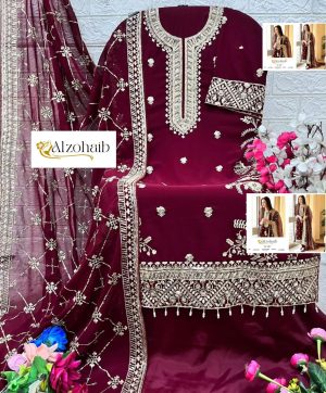 ALZOHAIB AZ 1205 GEORGETTE PAKISTANI SUITS