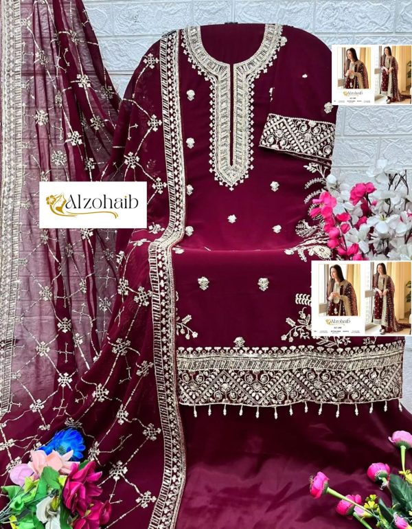 ALZOHAIB AZ 1205 GEORGETTE PAKISTANI SUITS