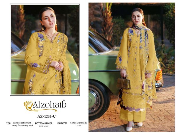 ALZOHAIB AZ 1233 C ZAHRA VOL 2 COTTON SUITS