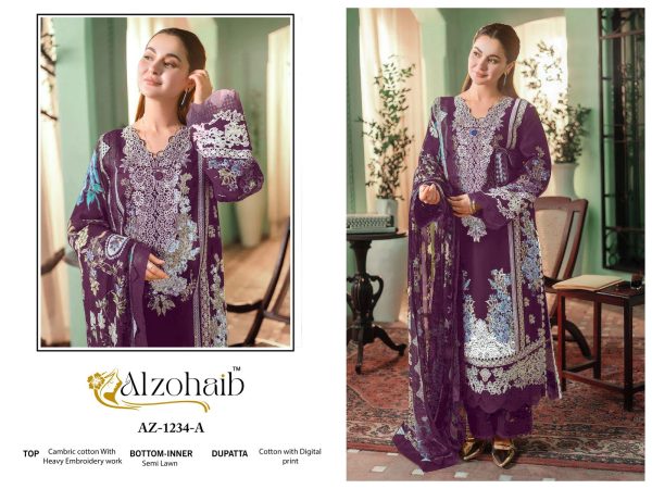 ALZOHAIB AZ 1234 A ZAHRA VOL 1 COTTON SUITS