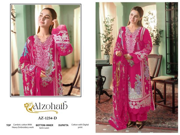 ALZOHAIB AZ 1234 D ZAHRA VOL 1 COTTON SUITS
