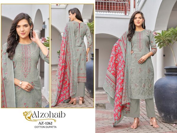 ALZOHAIB AZ 1262 A MAHIMA COTTON PAKISTANI SUITS