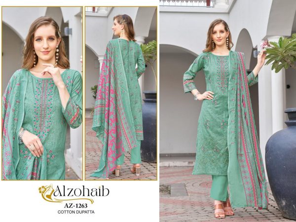 ALZOHAIB AZ 1263 A MAHIMA COTTON PAKISTANI SUITS