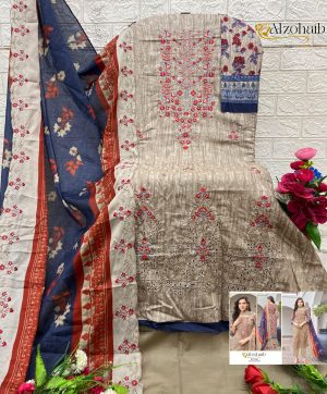 ALZOHAIB AZ 1264 A MAHIMA COTTON PAKISTANI SUITS