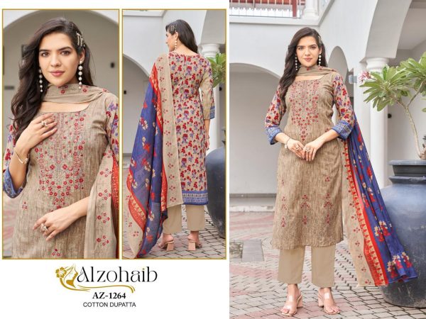 ALZOHAIB AZ 1264 A MAHIMA COTTON PAKISTANI SUITS