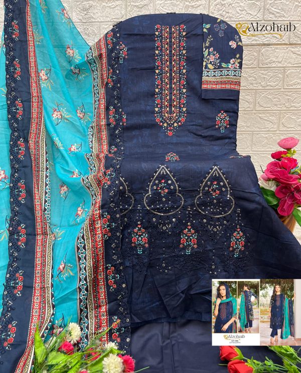 ALZOHAIB AZ 1266 A MAHIMA COTTON PAKISTANI SUITS