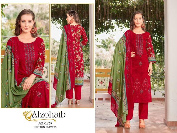 ALZOHAIB AZ 1267 A MAHIMA COTTON PAKISTANI SUITS