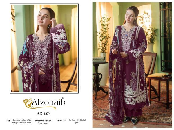 ALZOHAIB AZ 1274 ZAHRA VOL 3 COTTON SALWAR SUITS