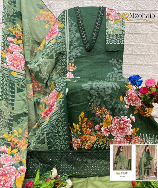 ALZOHAIB AZ 1315 B PRINTED COTTON PAKISTANI SUITS