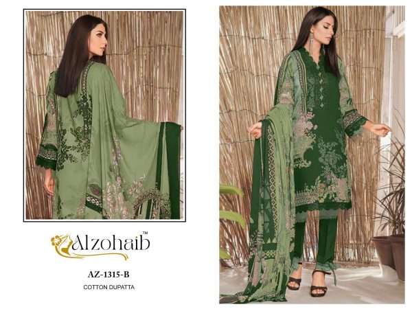 ALZOHAIB AZ 1315 B PRINTED COTTON PAKISTANI SUITS