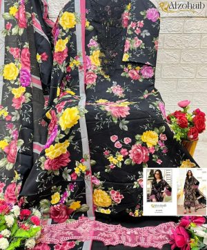 ALZOHAIB AZ 1329 B EMBROIDERED COTTON SUITS