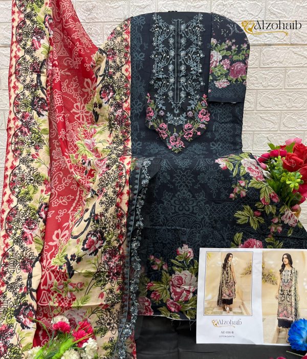 ALZOHAIB AZ 1331 B COTTON SALWAR KAMEEZ ONLINE