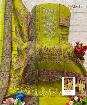 ALZOHAIB AZ 1337 B EMBROIDERED COTTON SUITS