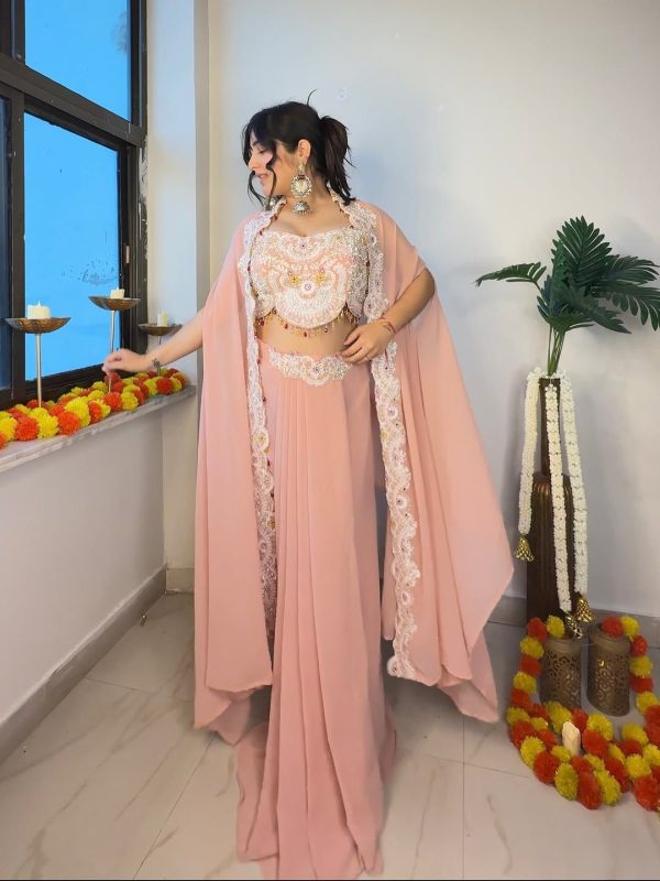 BE 338 A B C THREE PIECE INDO WESTERN READY TO WEAR