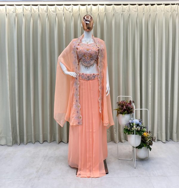 BE 338 A B C THREE PIECE INDO WESTERN READY TO WEAR