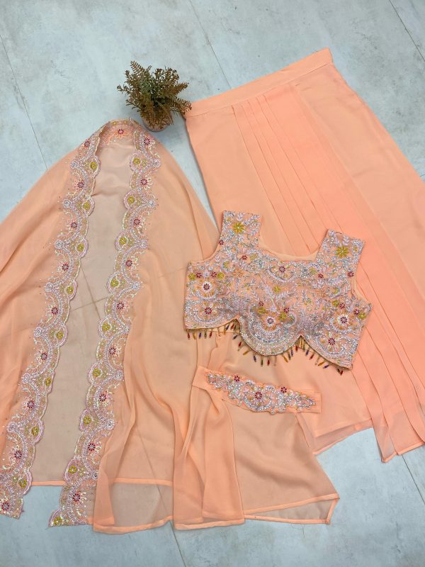 BE 338 A B C THREE PIECE INDO WESTERN READY TO WEAR