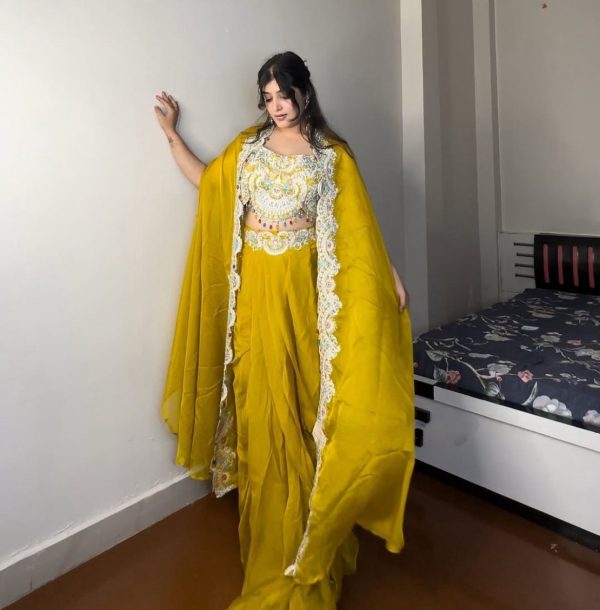 BE 338 A B C THREE PIECE INDO WESTERN READY TO WEAR