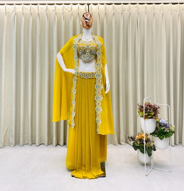 BE 338 A B C THREE PIECE INDO WESTERN READY TO WEAR