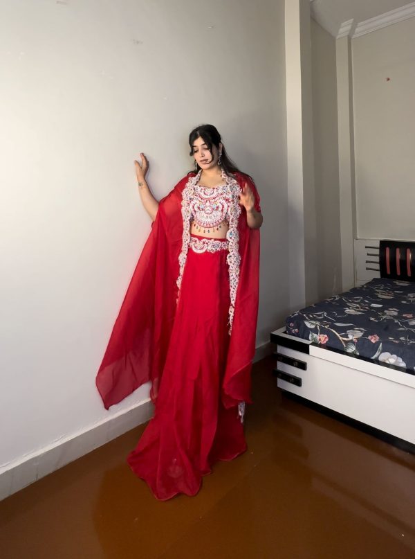 BE 338 A B C THREE PIECE INDO WESTERN READY TO WEAR