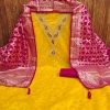 DESIGNER SUITS DS CHANDERI PRINTED SUITS MATERIALS