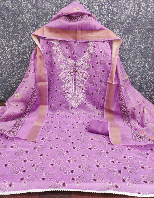 DESIGNER SUITS DS CHANDERI DIGITAL PRINTED SUITS