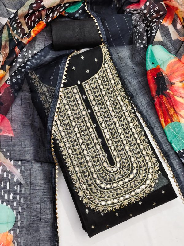 DESIGNER SUITS DS CHANDERI SUITS MATERIALS